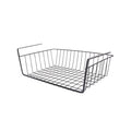 Large Black-and-White Metal Wire Rack with Hanging Storage Basket Iron Wire Hanging Storage Cabinet under the Rack