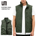 OEM Service Cheap Custom Logo Spring Men Outdoor Breathable Multi Pockets Hiking Waistcoat Plus Size 6XL Vest Jackets
