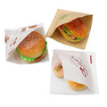 Wholesale Spot Bread Ready-to-wrap Kraft Paper Custom-made L-shaped Opening Sandwich Triangle Bag Disposable Spout Top Sealing