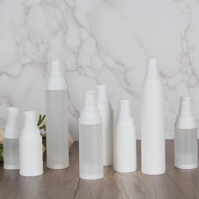 InStock Frosted Plastic Bottle for Cosmetic Lotions Shampoo Use Compatible with Oxygen Tube