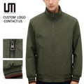 Custom Brand Logo Wholesale Streetwear Men Autumn Windbreaker Zipper Plus Size Stand Collar Coat Jackets