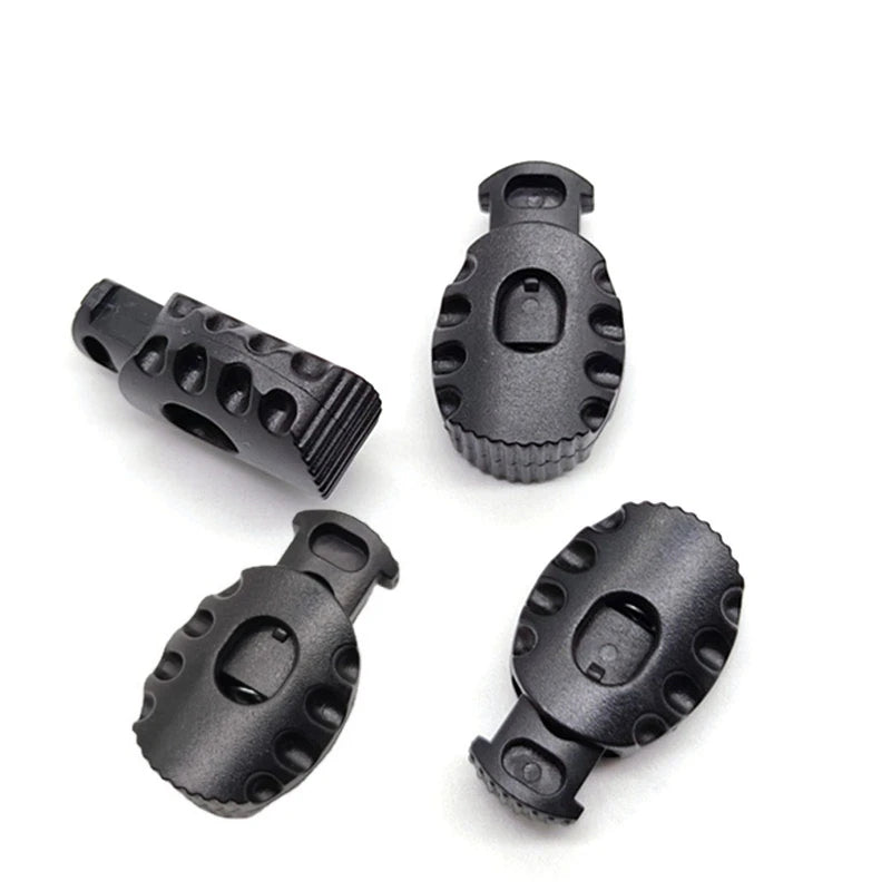 Plastic Cord Lock Shoelace Fastener Barrel Shock End Lock Cord Toggle Stoppers for Handicrafts Backpacks Sportswear Clothing Bag