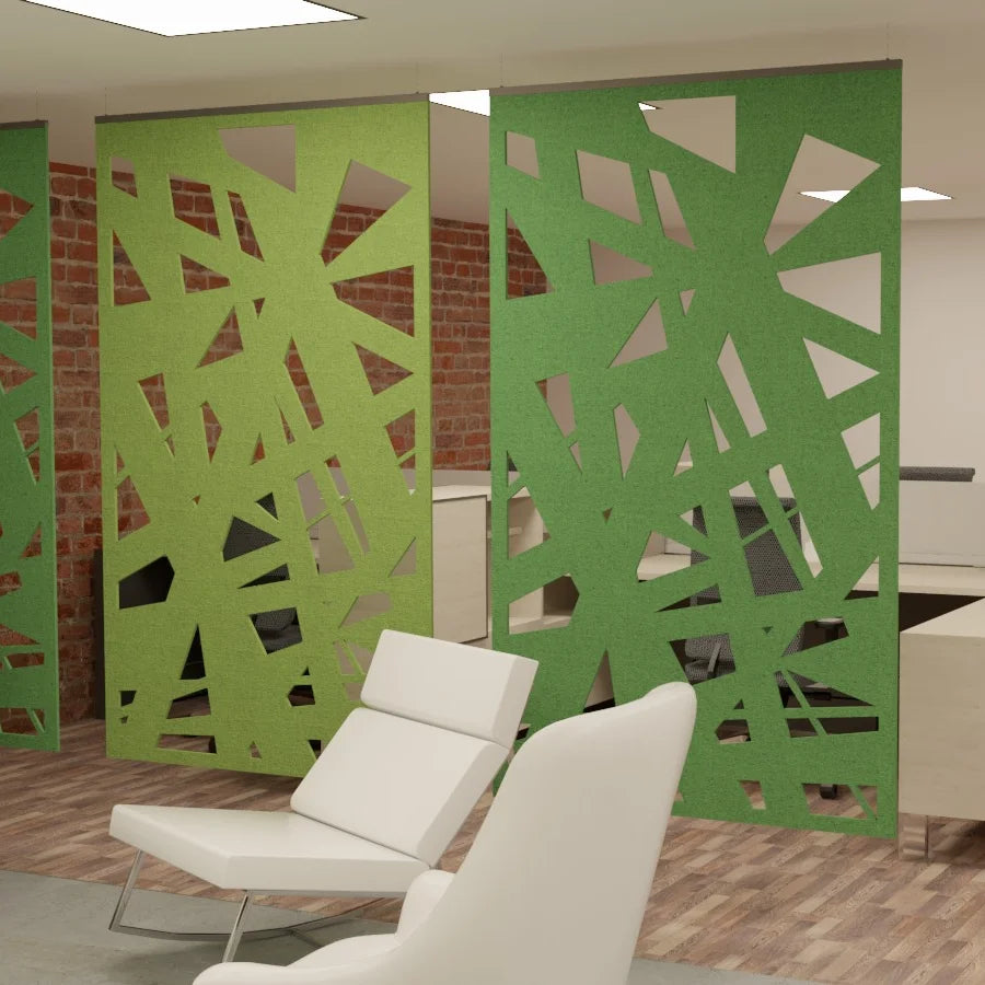 High Density Sound Dampening Polyester Acoustic Panel Suspended Room Divider