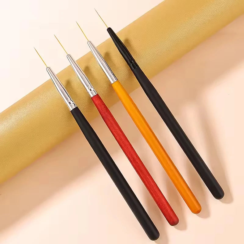 Wholesale Aoqi Acrylic Fine Brush Nail Polish Pen Set Flower Wire Drawing Line Tool with Single Supply Eyelash Tweezers Included