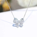 Bow-knot Clavicle Necklace for Women Delicate Office Lady Beautiful Fashion Pendant Silver Chains Necklace