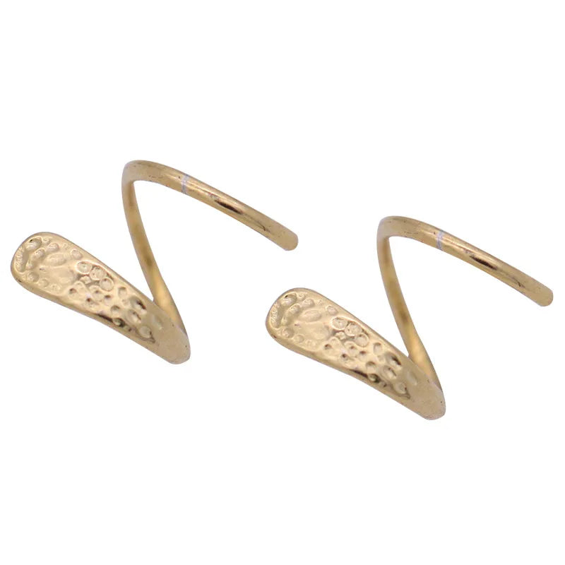Double-layer 925 Sterling Silver Earrings Women's Simple Earrings Temperament Joker Concave-convex Texture Spring Earrings