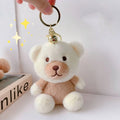Wholesale Kawaii Teddy Bear Plush Keychain Toys Pendant Accessories Stuffed Animals Wholesale Cute Plush Bear Keychain Animal