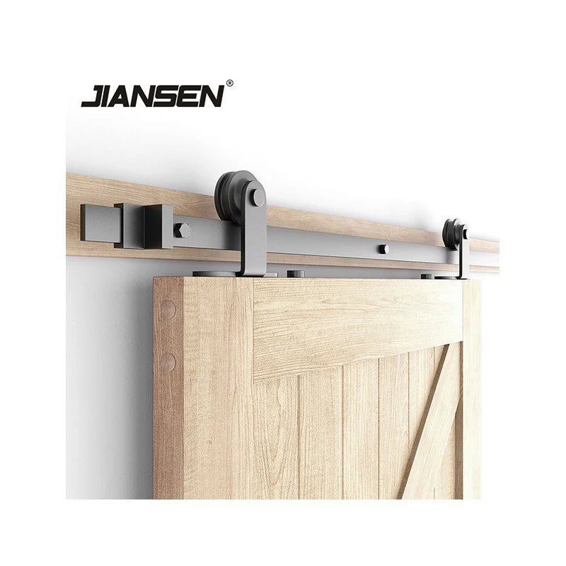 Wholesale Classical Heavy Duty 6 Feet Rail Hanging Sliding Single Barn Door Hardware Kits