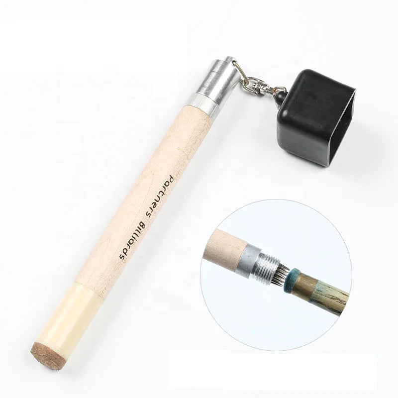 Snooker & Billiard Accessory  Pen-Shaped Pool Cue Tip Shaper with Chalk Holder
