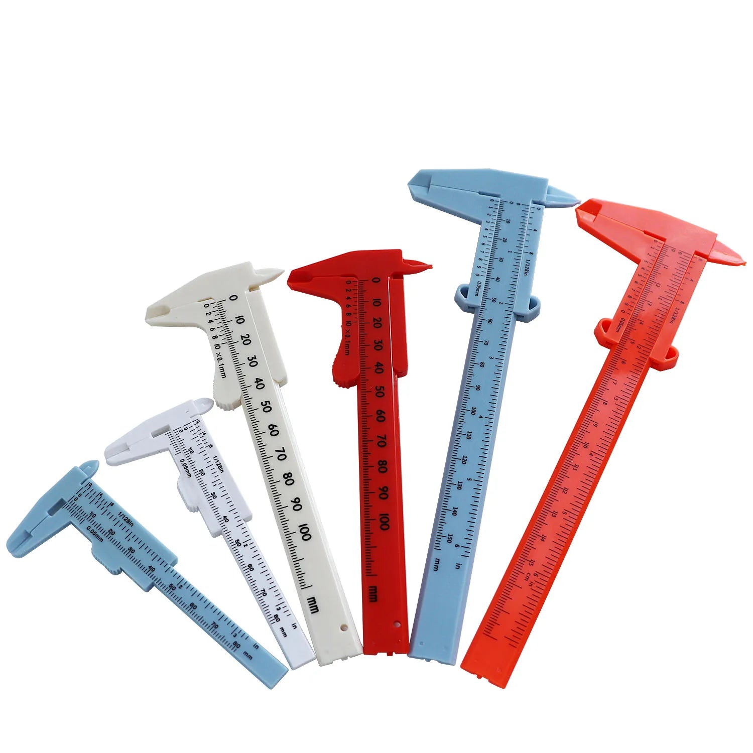 Vernier Calipers Measure Plastic Vernier Caliper Measuring Tool Portable Sliding Gauge Ruler Micrometer