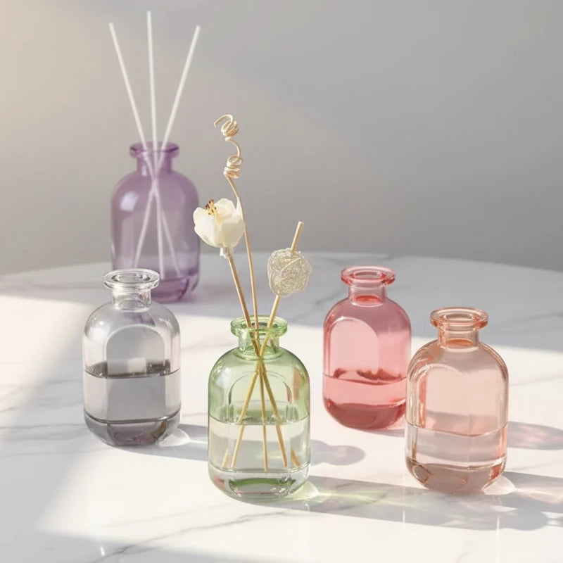 Custom Luxury Colored Empty Aroma Diffuser Bottle Home Fragrance Diffuser Oil Glass Packaging Bottle