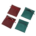 Wholesale Luxury Microfiber Velvet Jewelry Container Waterproof Suede Zipper Elegant Stylish Red Green Fashion Logo Packaging