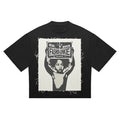 Custom Cut Sew Dtg Printed Logo Raw Edge Distressed Vintage Boxy Acid Wash Oversized Knitted Cotton T-Shirt Men