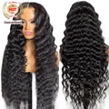 High Density Natural Curly Wig Long Vietnamese Raw 13x4 Hd Human Hair Lace Front Wig Unprocessed Deep Wave Glueless Wigs