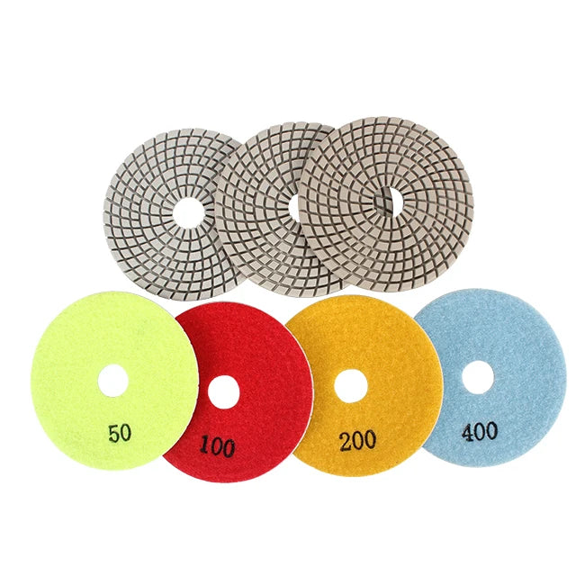 True Shine 100mm 3mm Thick Flexible Grinding Sanding Disc Metal Bond Diamond Wet/Dry Polishing Pads Marble Granite Deburring