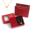 HOVANCI Valentine's Day Gift for Woman Exquisite Stainless Steel Heart Shape Engraving Necklace