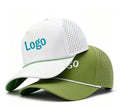 Men's 6 Panel Quick Dry Performance Water Proof Baseball Hat Custom Logo Laser Cut Hole Perforation Hip Hop Style for Sports