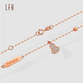 Gourd Drop Bracelet Jewelry Rose Gold Trendy Fashion Solid 18k With Certificate for Party Real 1.6g Chain & Link Bracelets