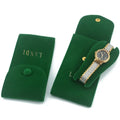 Personalized Velvet Square Shape High Quality Travel Jewelry Watch Storage Bag Snap-Fastener for Custom Logo OEM Luxury Watch