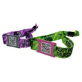 Custom Promotion Event Textile Polyester Festival Fabric Jacquard Woven Bracelet Wedding Wristband With Slide Lock
