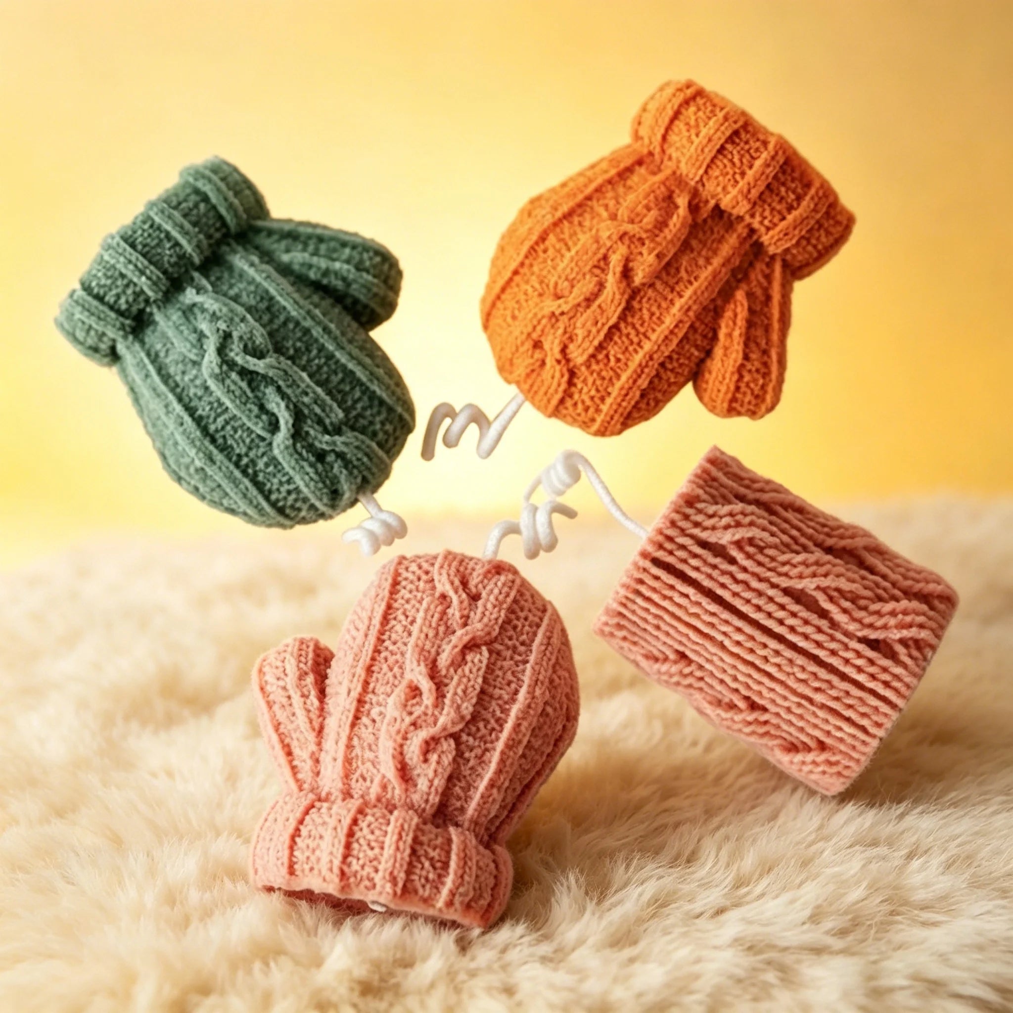 Handmade Eco-friendly Soy Wax Cute Knitted Shape Creative Design Shooting Prop Christmas Restaurant Decoration Candle