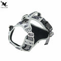 Adjustable Dog Harness Reflective Padded Vest Quick Release Sport Style No Pull Feature Polyester Vertical Handle Two Leash