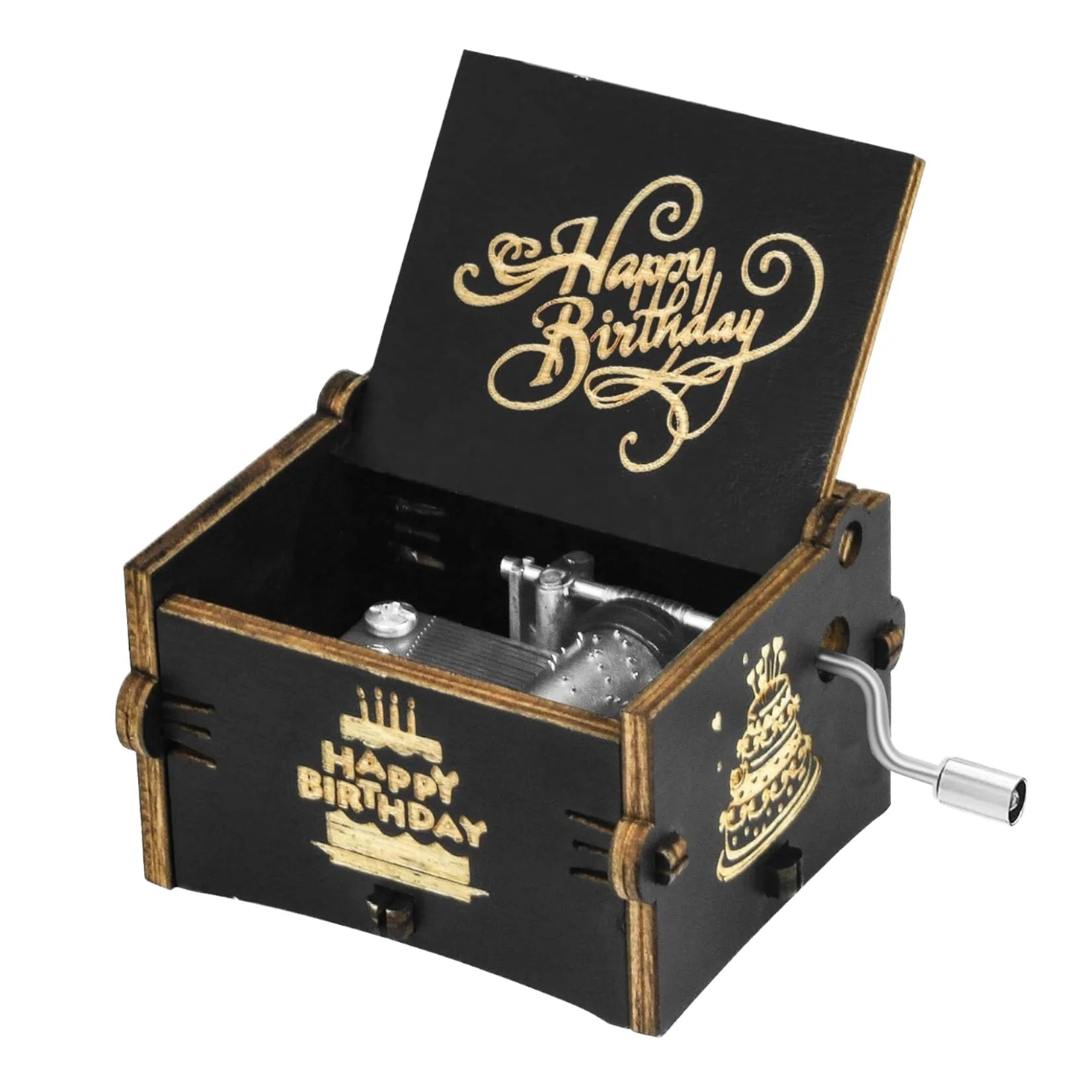 Hot Sale Customizable Mini Wooden Hand-Cranked Music Box for Gift Giving