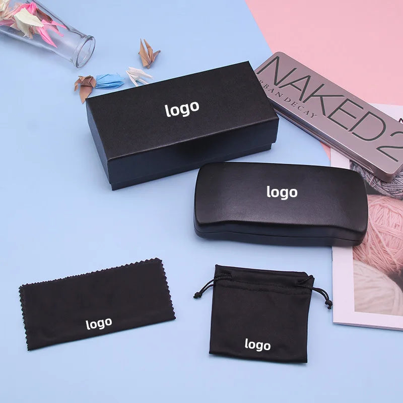 Top Quality Personalized Pouch Custom Sunglasses Box Organizer Case Eyeglasses Storage Box Large Metal Hard Eyeglass Case Set