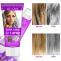 SEFUDUN Hair Dye Shampoo Set Stained Gray Neutralizes Yellow Tone Remove Brassiness Repairs Split End Hair Mask Cream