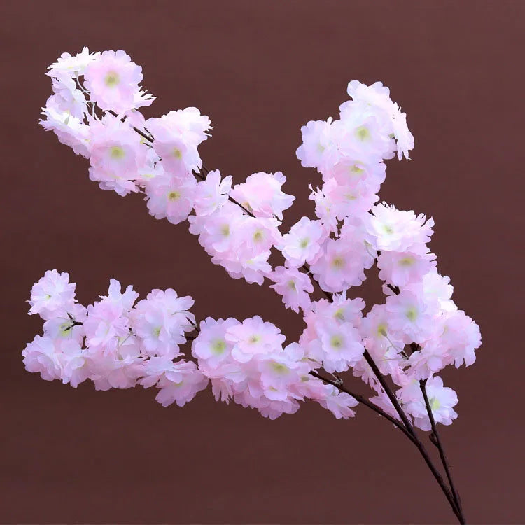 AF0404-8 Wholesale 3 Branches Artificial Cherry Blossom Flower White pink Cherry Blossom Branches Without Leaf for Sale