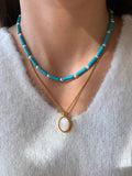 2024 New Personalized Natural Turquoise Beaded Pearl Necklace for Women Jewelry Custom Factory Wholesale