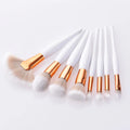 Custom Logo 8pcs Makeup Brush Set Synthetic Cosmetics Foundation Powder Concealer Large Fan Blush Brush Makeup Set