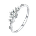 Rainbowking Zircon 925 Silver Ring Female Fashion Personality Simple Sterling Silver Jewelry Ring