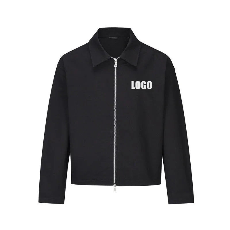Wholesale Custom LOGO Men Clothing Outwear Short Zipped up Workout Jacket  Men's High Street Wear Blazer Jacket for Men