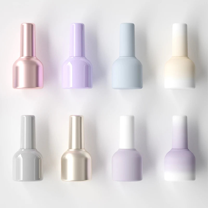 11ml Custom Nail Art Glass Bottles Packaging Gel Uv Empty Nail Polish Bottle with Cap and Brush