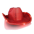 Light up LED Flashing Cowboy Hat With Red Sequins