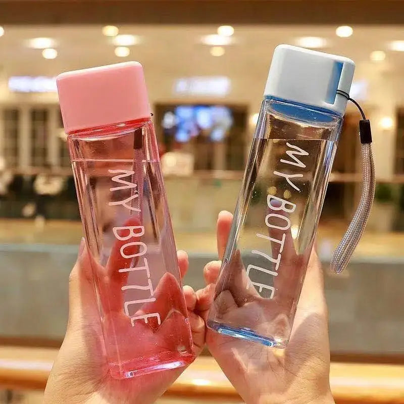 BPA Free Custom Plastic Rectangle 0.5 Liter Clear Kids Drink Milk Tea Carton Water Bottle