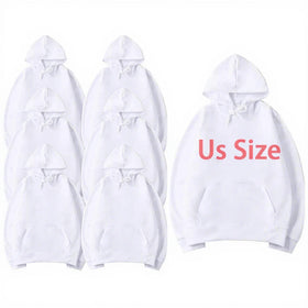 100% Polyester Sublimation Hoodies Unisex US Warehouse US Size Custom logo Polyester Blank Hoodies for Sublimation Printing
