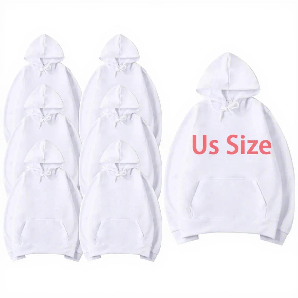 100% Polyester Sublimation Hoodies Unisex US Warehouse US Size Custom logo Polyester Blank Hoodies for Sublimation Printing