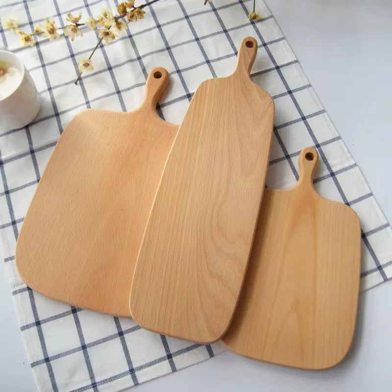 Ready Stock Mini Beech Wood Pizza Cheese Bread Beef Cutting Boards Wholesale for Food