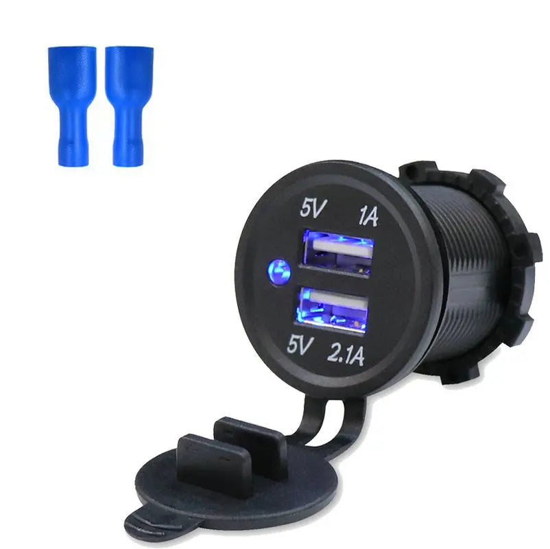 Car Charger 5V2.1A/1A Dual USB Charging Socket