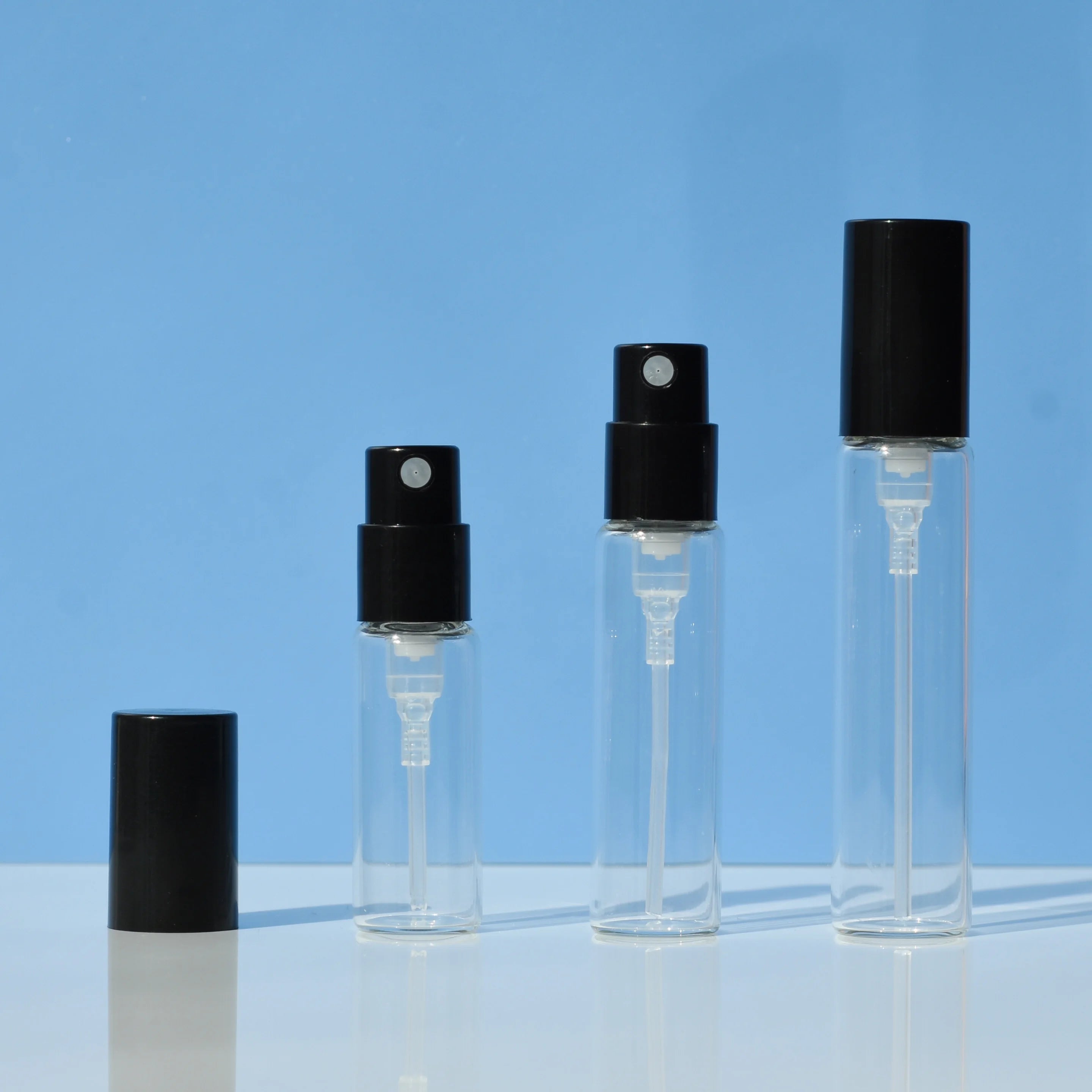 HeLun Packaging 2ml 3ml 5ml Sample Tester Discover Set Crimp Neck Glass Bottle for Fragrance Perfume