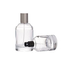 High-End Luxury Perfume Glass Bottles 30ml 50ml 100ml Screen Printing Wholesale Arc Cylinder Empty Bottles Pump Sprayer for Oils