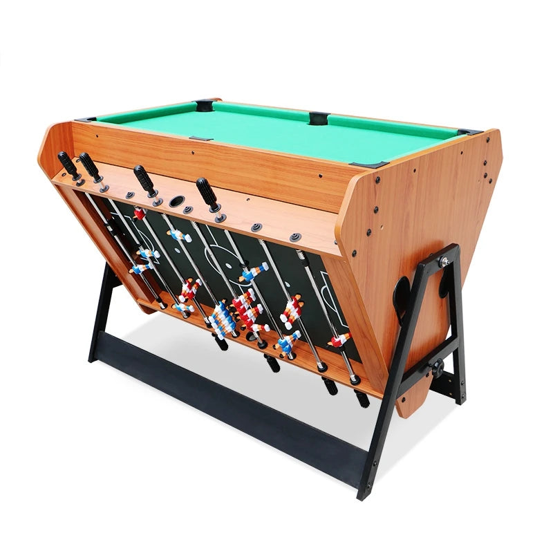Hot Sell 4 Feet 3 in 1 Rotating Multi Function Game Table Triangle Shape Rolling Sport Pool Table Hockey Table Soccer Table