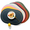 Nordic Style PU Leather Table Mat Waterproof Placemat Hotel Home Dining Plate Mat Heat Insulation Pad Kitchen Accessories
