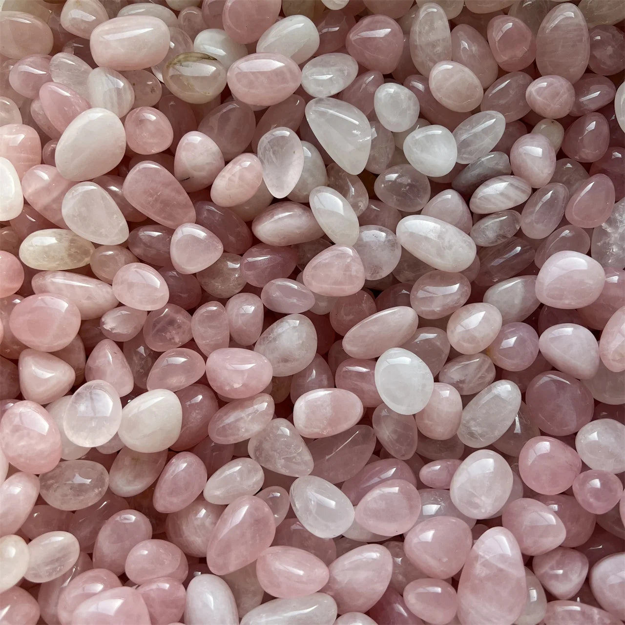 Natural Crystal Tumble Stone Healing Polished 2-3 cm Oval Spiritual Rose Clear Mixed Quartz Stone