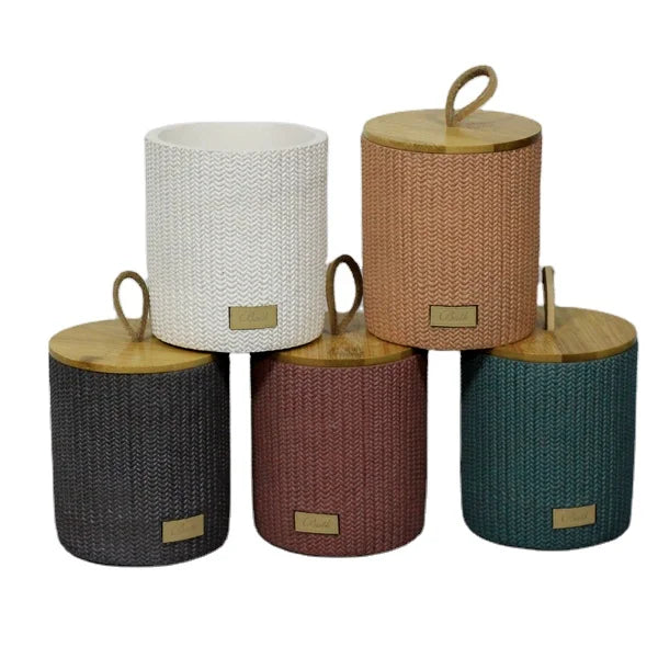 In Stock Knit Type Cement Scented Candle Concrete Candle Jar