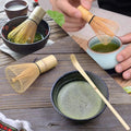 3pcs Matcha Tea Tool Set Bamboo Whisk Scoop and Whisk Holder Matcha Tea Ceremony Tools 100 Prong Coffee & Tea Sets