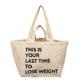 Wholesale Custom White Cotton Large Shopping Tote Bag with Rope Handle Zipper and Pocket Custom Print Logo