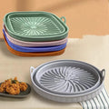 New Air Fryer Mat Silicone Baking Tray Silicone Grill Mat High Temperature Resistant Reusable